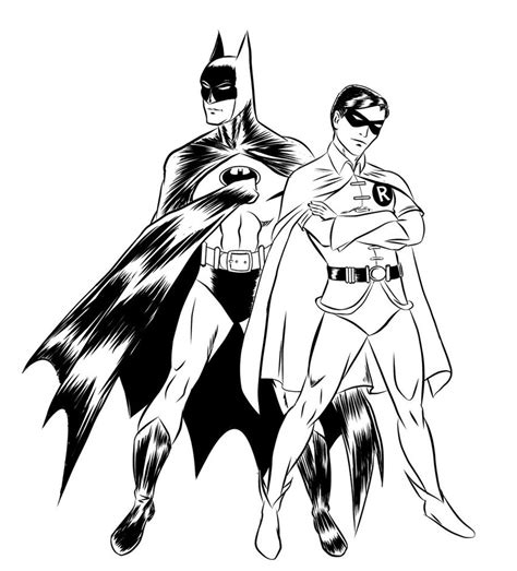 coloring batman  robin clip art library