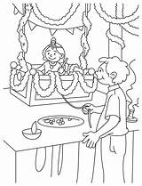 Coloring Pages Janmashtami Festival Krishna Printable Drawing Raksha Bandhan Colouring Kids Holi Shri Related Happy Gopal Laddu Festivals Drawings Sketch sketch template