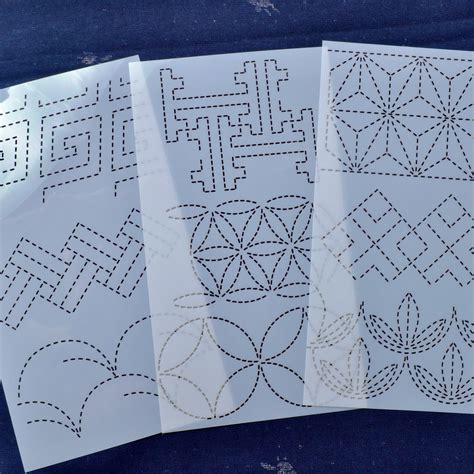 sashiko stencils traditional collection ozquilts
