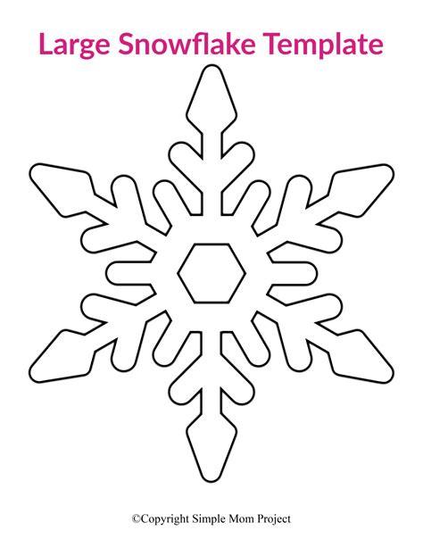 printable large snowflake templates snowflake template