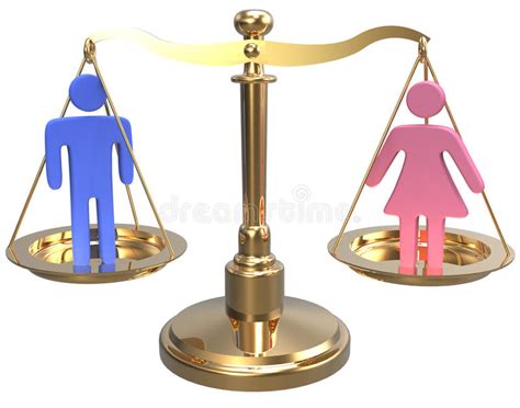 gender equality sex justice 3d scales stock illustration illustration