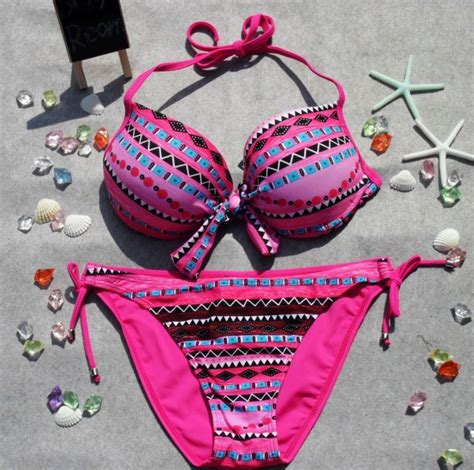 Swimwear Bikini Set Top And Bottom In Pink Bikini Set Swimsuits