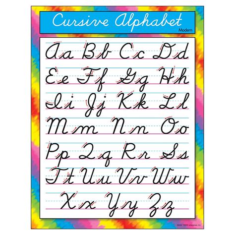 printable cursive alphabet chart