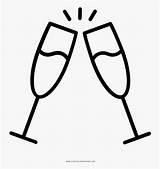 Cheers Year Champagne Coloring Icon Transparent Clipart Clipartkey sketch template
