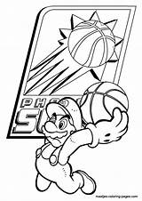 Coloring Suns Phoenix Pages Nba Mario Super Print Browser Window sketch template