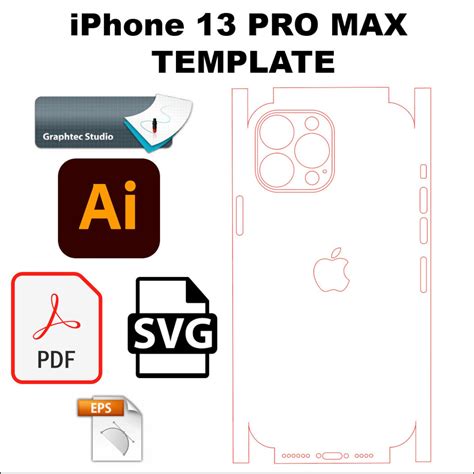 iphone  pro max skin cutting template gstudio illustrator etsy ireland