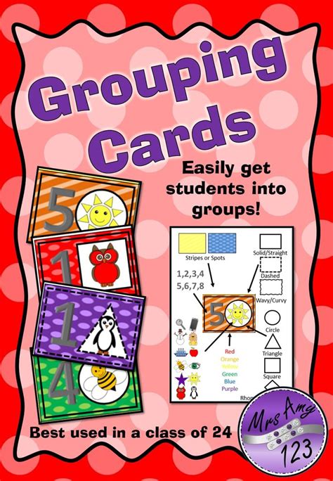 grouping cards easily group students  images student cards