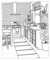 Coloring Pages Colouring House Book Books Room Color Cute Sheets Interior Rooms Printable Living Adult Adults Dream Decorate Drawing Furniture sketch template