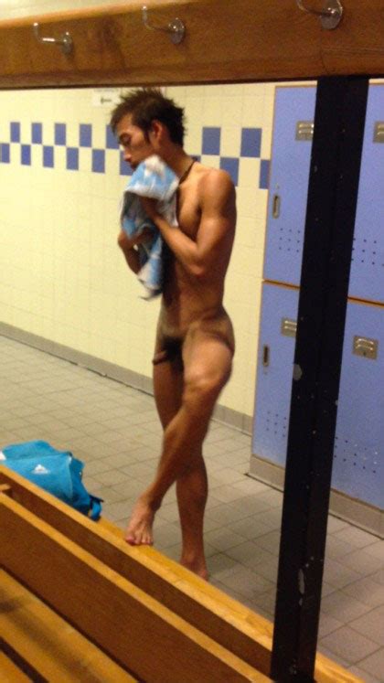 fit japanese swimmer caught naked drying off in the locker room my own private locker room