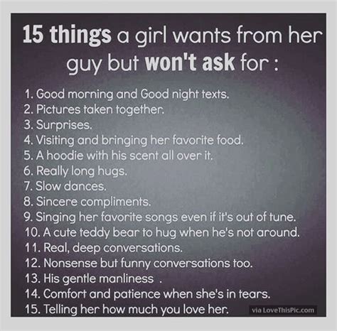 15 things a girl wants from her guy but won t ask for pictures photos