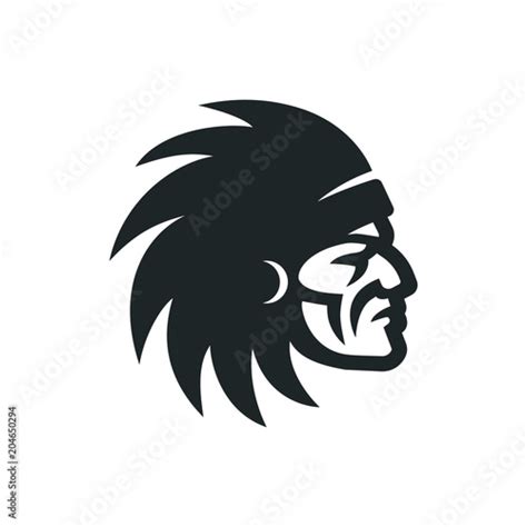 indian chief head icon native american logo stock vector adobe stock