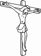 Jesus Coloring Drawing Pages Crucifixion Crucified Crucifix Drawings Sketch Getdrawings Paintingvalley Getcolorings Printable Color sketch template