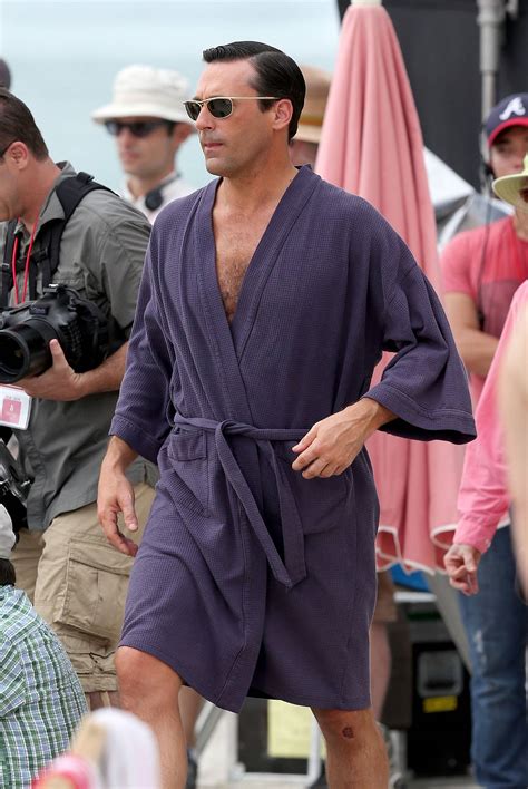 jon hamm in a swimsuit shooting scenes for mad men