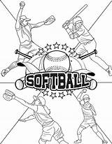 Softball sketch template