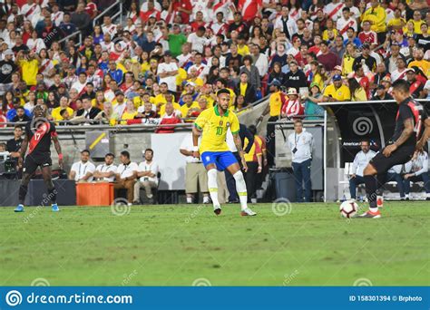 Brazilian Soccer Player Neymar Jr During International