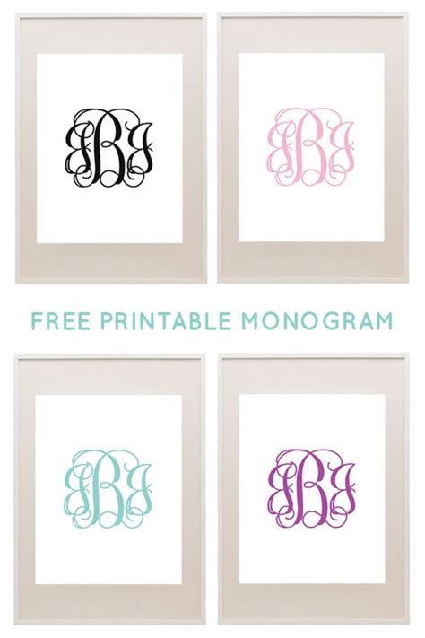 printable monogram  printable  monograms  pinterest
