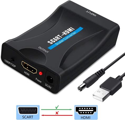 scart  hdmi converter adapter scaler video audio cable support hdmi