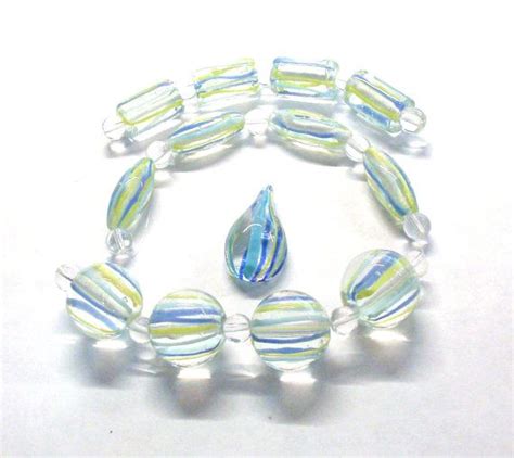 Set Of Coordinating Chunky Lampwork Glass Beads By Beadsfromhaven