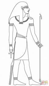 Atum Egizi Facili Egypte Egyptische Egizio Pharaoh Dio Egizia Faraone Ludinet Egiziana Kleurplaten sketch template