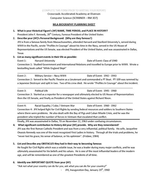 biography research paper sample biography research papers