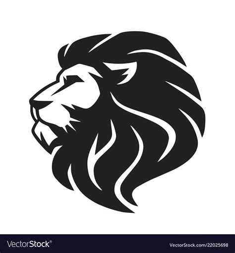 wild lion icon logo template vector image  vectorstock   lion