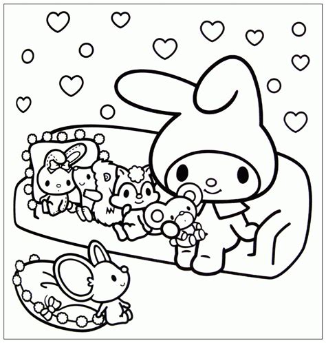 cute sanrio coloring pages clip art library