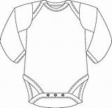 Bodysuit Sleepsuit sketch template