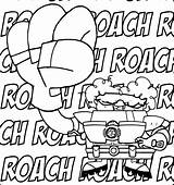 Coloring Roach Wecoloringpage Supernoobs sketch template