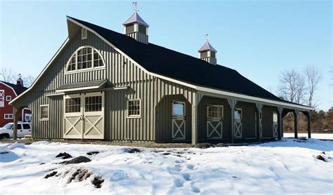 36x60 Modular Barn By Horizon Structures Includes 2 8 Overhangs
