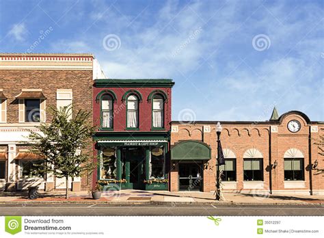 small town main street royalty  stock photography image