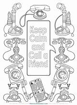 Coloring Friend Call sketch template