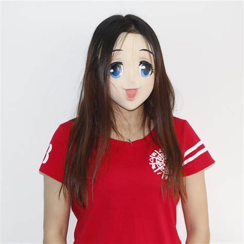 2019 x merry toy anime girl mask cosplay cartoon crossdresser latex adult blue eyes cute anime