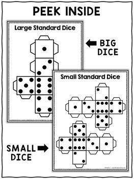 printable dice templates  nicole  eliceo teachers pay teachers