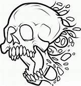 Skull Coloring Pages Printable Kids Sheets Skeleton Drawing sketch template