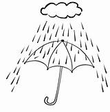 Coloring Pages Raining Rainy Popular sketch template