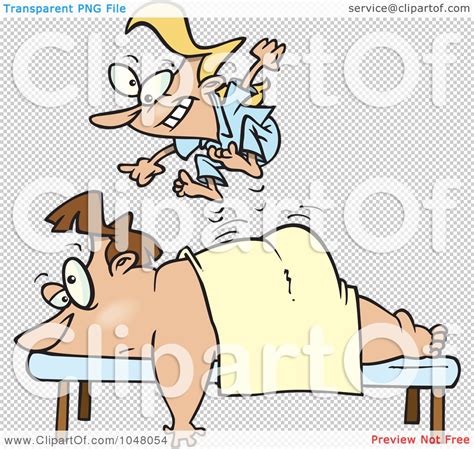 royalty free rf clip art illustration of a cartoon tiny massage