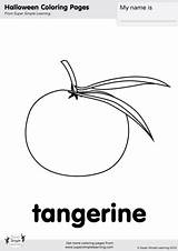 Tangerine sketch template