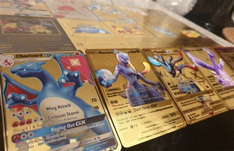 Metal Pokemon Cards Gold Steel Custom Pokemon Cards Etsy