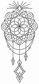 Talisman Mandalas Sonhos Medallion Draping Gatos Designlooter Apanhador Lechuza Increíbles Desenhos Shrink sketch template