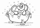 Bath Coloring Pages Bubble Getcolorings sketch template