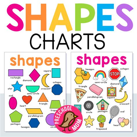 printable shapes chart   basic shapes  kids