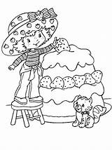 Coloring Shortcake Strawberry Cartoon Sheets Detail Cats sketch template