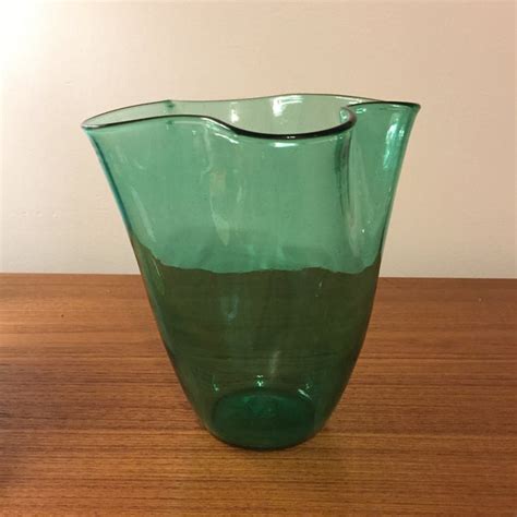 Blenko Green Art Glass Vase Chairish