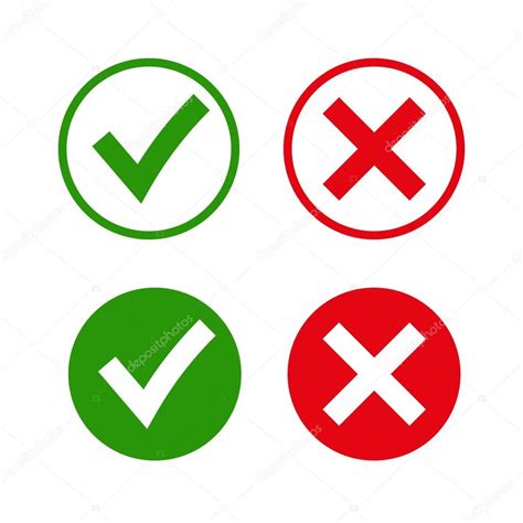 marca de verificacion verde   rojo  iconos