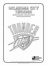 Coloring Nba Pages Basketball Thunder Teams Logos Cool City Oklahoma Logo Team Clubs Printable Sports Print 22kb 1654 Conference Western sketch template