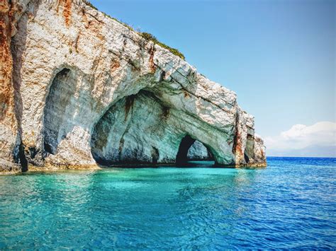 blue caves  zakynthos greece