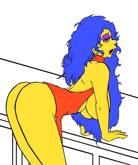 rule 34 ass bent over breasts clothes color female female only human marge simpson omegabrush