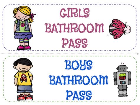school bathroom pass printable
