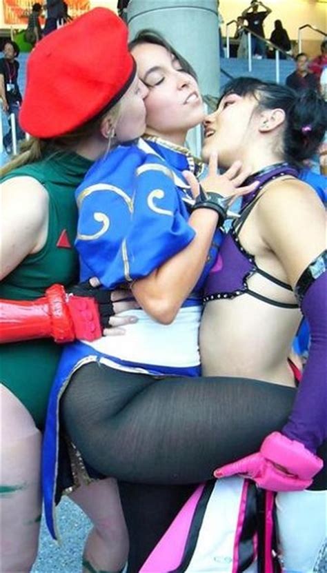A Couple Of Cammy Cosplayers Gaming