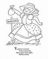 Market Nursery Coloring Rhymes Mother Goose Mary Pages Bluebonkers Contrary Quite Sheets Colouring Printable Activities Preschool Comments Baby Choose Board sketch template